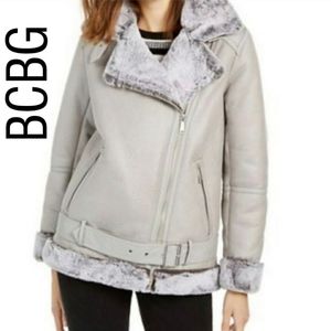 BCBG Generation Sherpha Heavyweight Faux Fur Coat XS